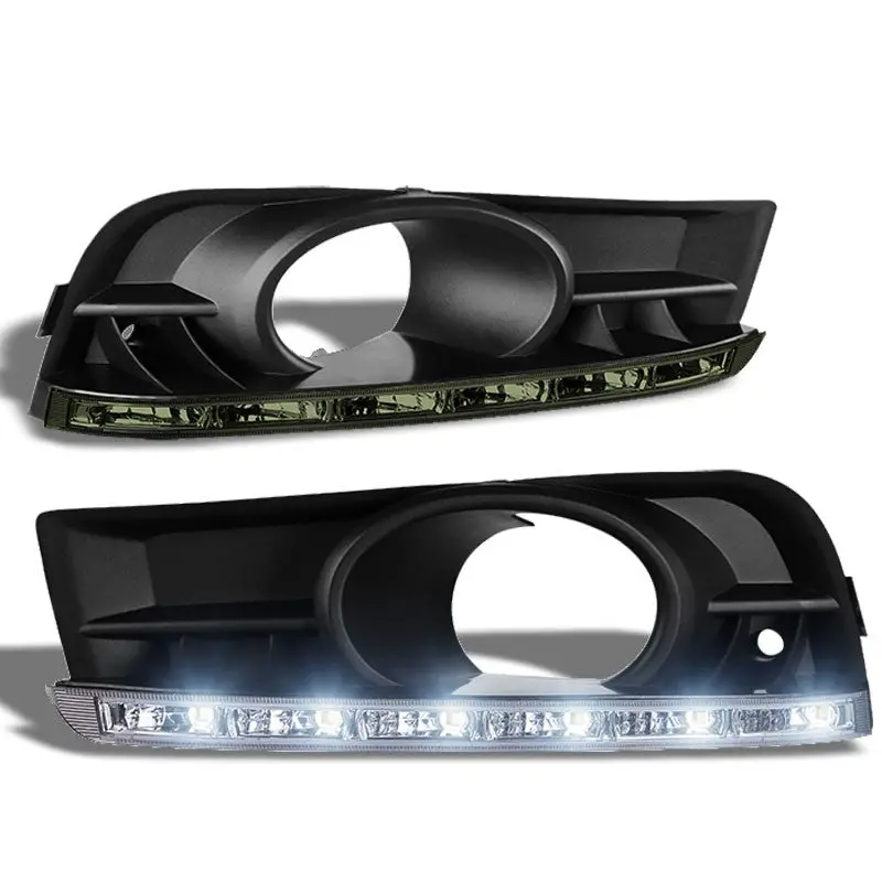 Smoke Lens Led Drl Refector Oe Bumper Fog Light Lamp Bezel For 10-14 Cruze J100 1