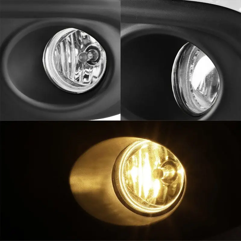 Clear Lens Oe Front Bumper Fog Light Lamp+Bezel +Switch For 16 Civic 2/4Dr 2