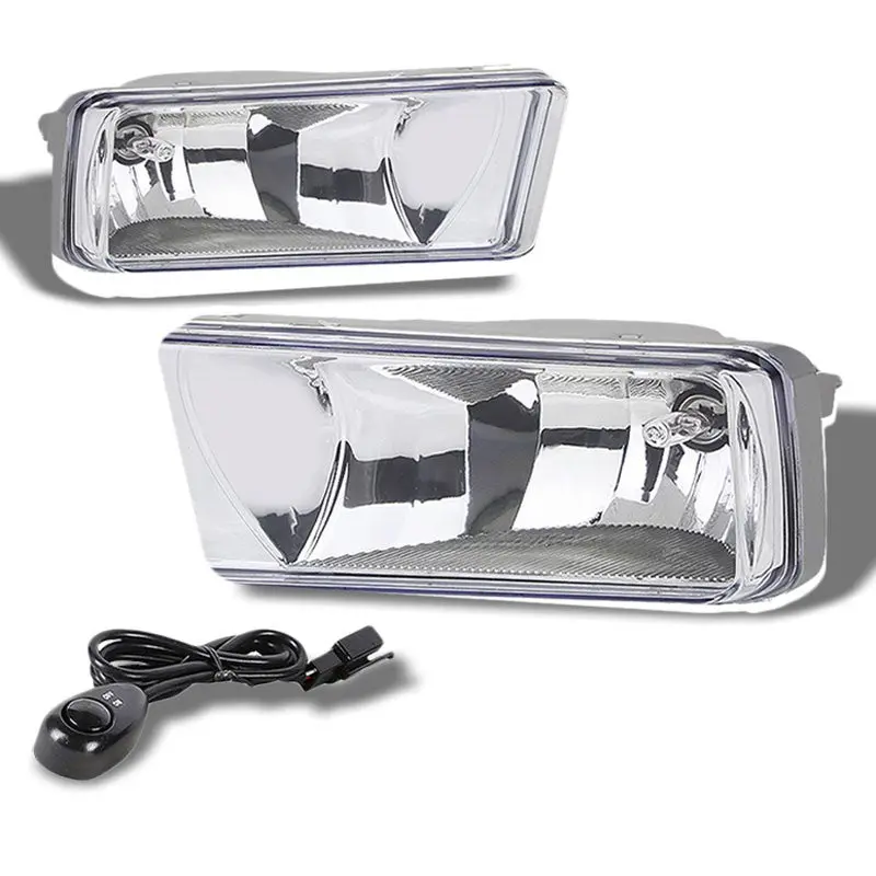 Clear Len Front Bumper Fog Light Lamp+Bulb+Switch For 07+ Cadillac/Chevrolet/Gmc 1