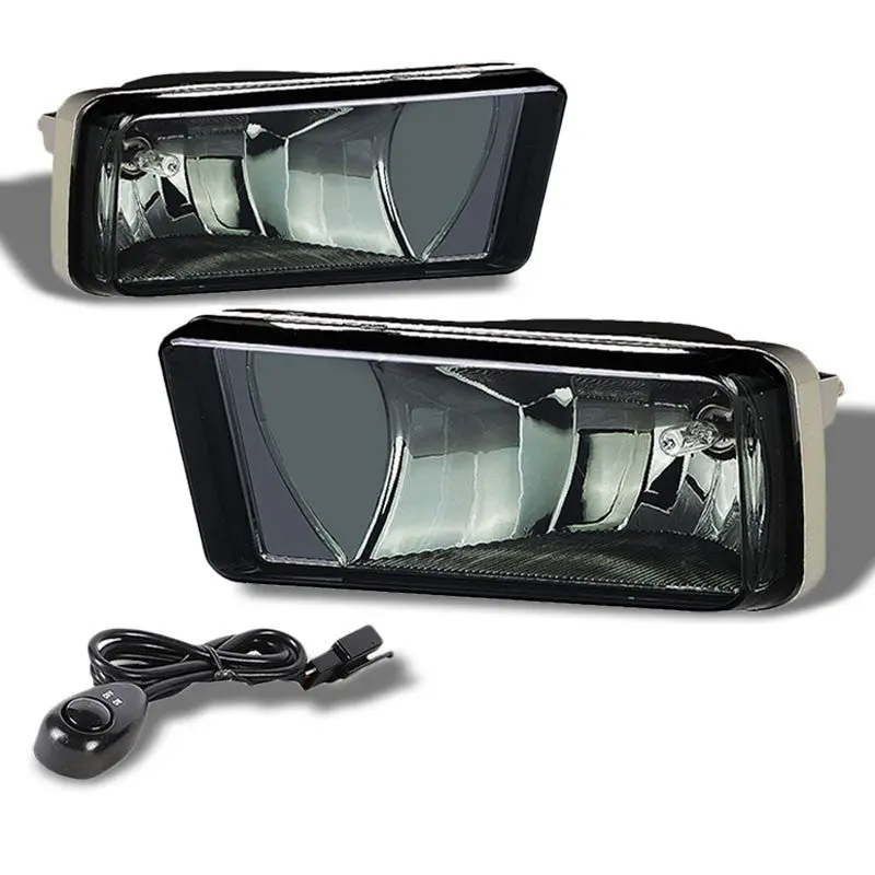Smoke Len Front Bumper Fog Light Lamp+Bulb+Switch For 07+ Cadillac/Chevrolet/Gmc 1