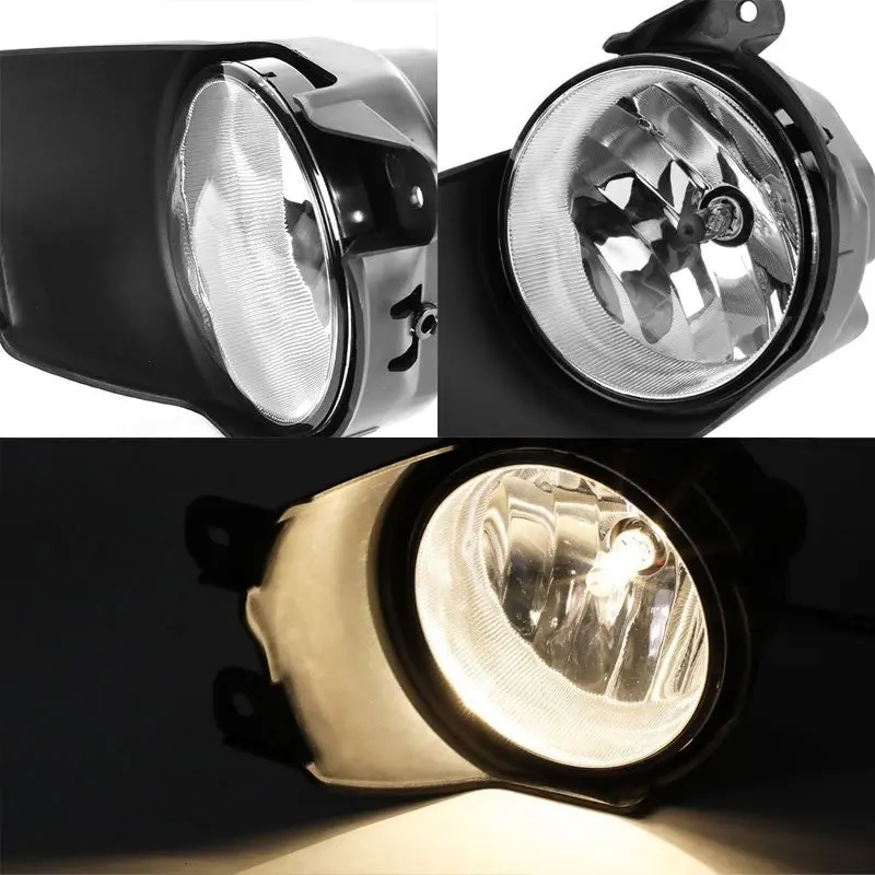 Clear Lens Oe Front Bumper Fog Light Lamp+Bezel +Switch For 08-16 Sequioa 2