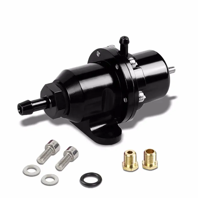 Black Bolt-On Adjustable Fuel Pressure Regulator For Honda/Acura B16/B18/F20/F22 1