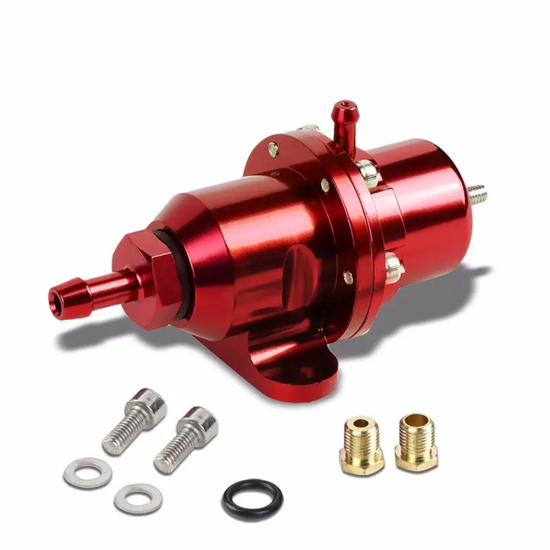 Red Bolt-On Adjustable Fuel Pressure Regulator For Honda/Acura B16/B18/F20/F22 1