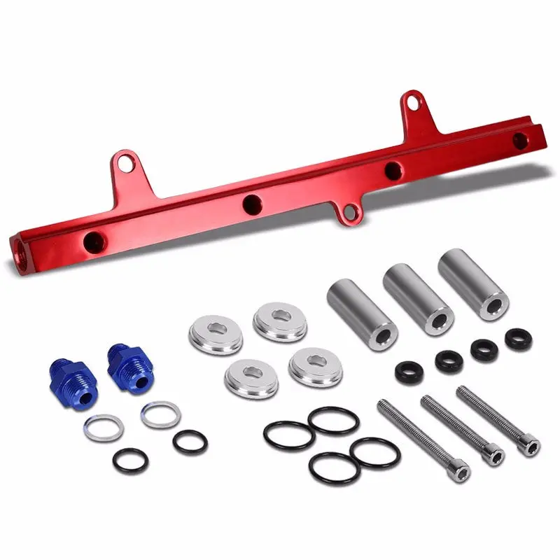 Red Aluminum Fuel Injector Rail Kit For Nissan 89-94 240Sx/Silvia Sr20det 1