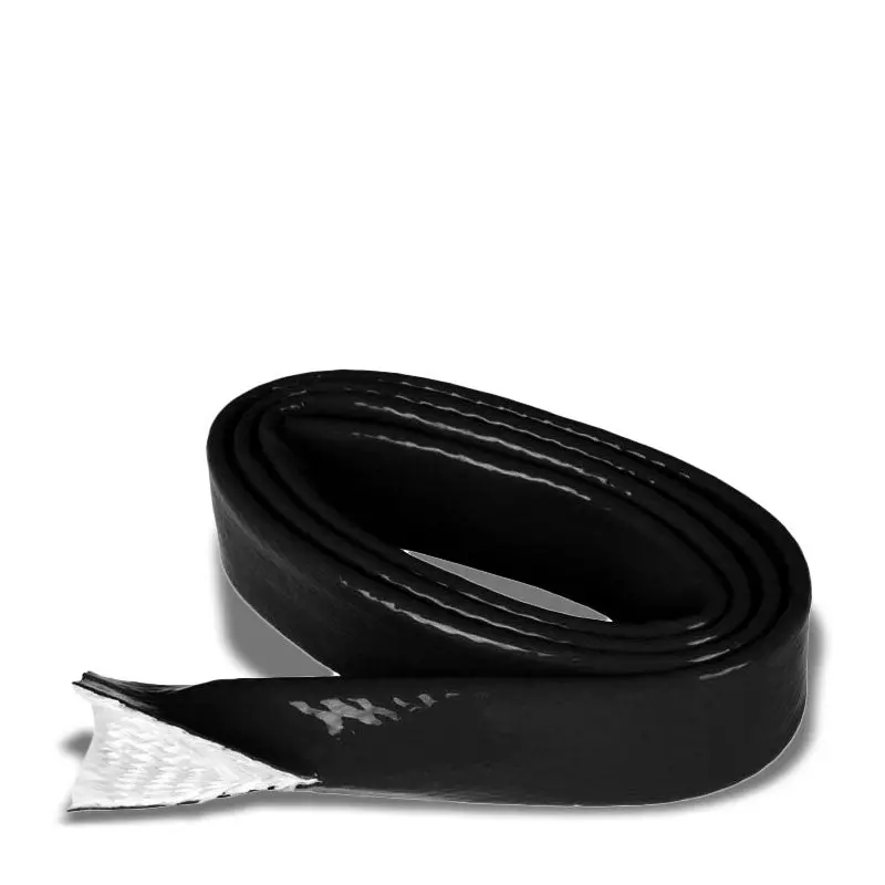 7/8" In/22Mm Fire Sleeve Black High Temp Silicone Braided Insulation Hose X 1 Ft 1