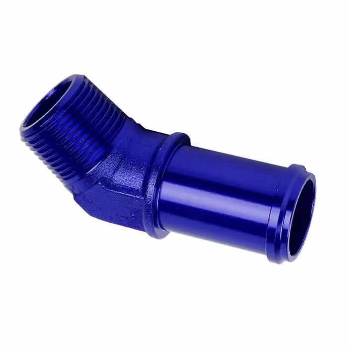 Blue 3/4 Barb To 1 Npt 45 Degree [Hose Barb To Npt Male Adapter] Oil/Fuel An Fitting 1