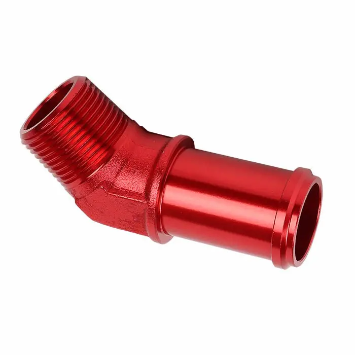 Red 3/4 Barb To 1 Npt 45 Degree [Hose Barb To Npt Male Adapter] Oil/Fuel An Fitting 1
