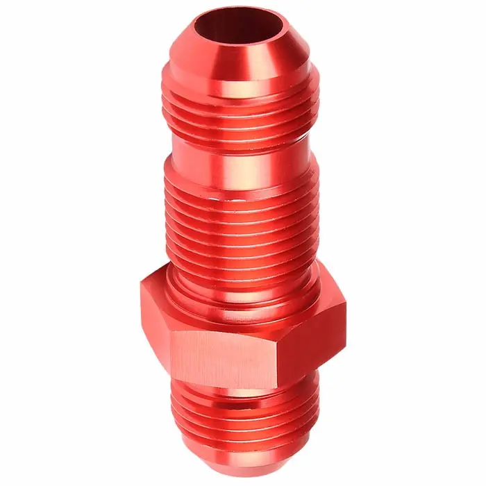 Red -8 An Straight [An Male To Male Bulkhead Adapter] Oil/Fuel An Fitting 1