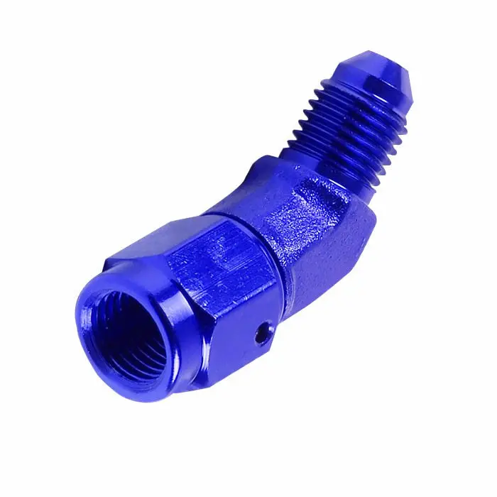 Blue -4 An 45 Degree [An Female To Male Flare Bulkhead] Oil/Fuel An Fitting Adapter 1