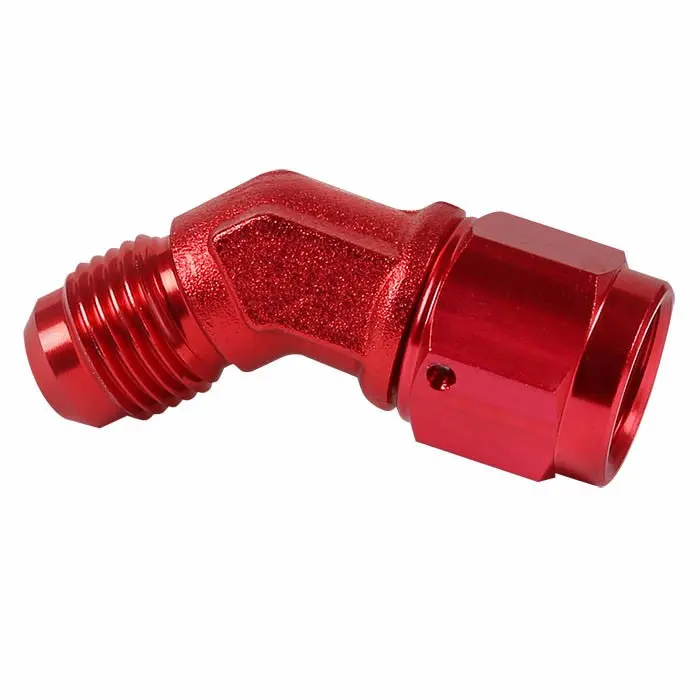 Red -6 An 45 Degree [An Female To Male Flare Bulkhead] Oil/Fuel An Fitting Adapter 1