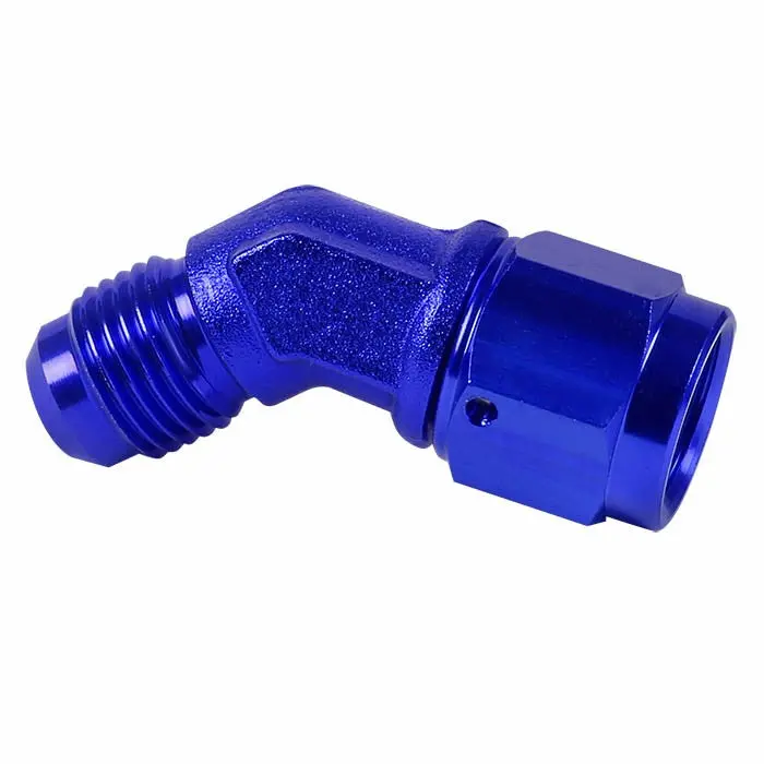 Blue -8 An 45 Degree [An Female To Male Flare Bulkhead] Oil/Fuel An Fitting Adapter 1