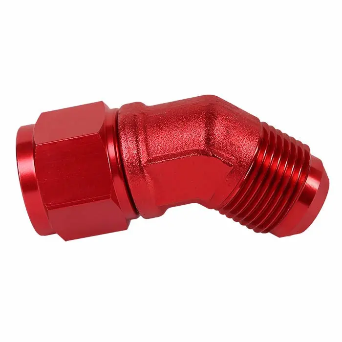 Red -10 An 45 Degree [An Female To Male Flare Bulkhead] Oil/Fuel An Fitting Adapter 1