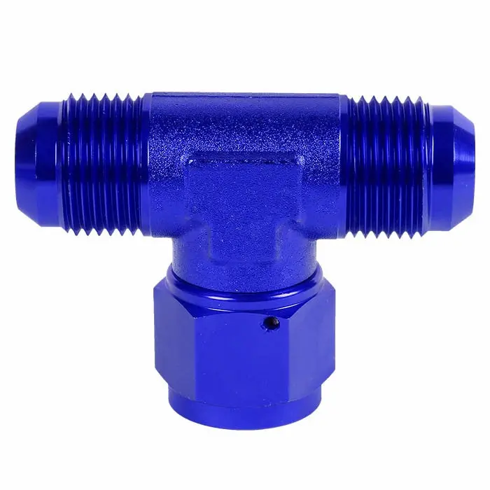 Blue -12 An Tee [An Male To Male 3-Way Tee Adapter (Female Center Port)] Oil/Fuel An Fitting 1