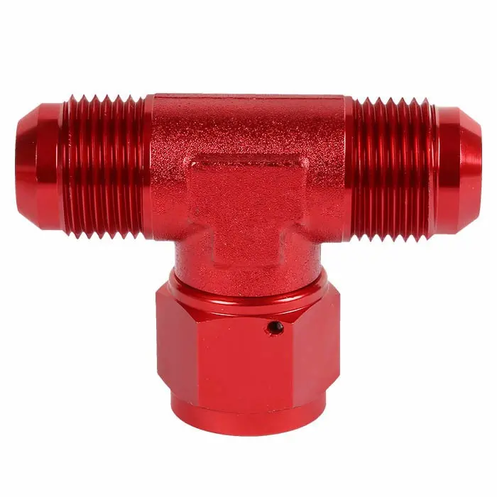Red -12 An Tee [An Male To Male 3-Way Tee Adapter (Female Center Port)] Oil/Fuel An Fitting 1