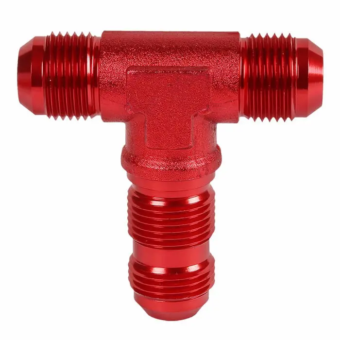 Red -10 An Tee [An Male To Male 3-Way Tee Adapter] Oil/Fuel An Fitting 1