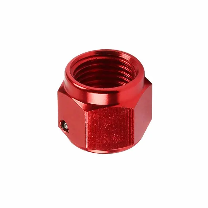 Red -6 An Straight [Hard Line An Tube Nut (Close Ended)] Oil/Fuel An Fitting Adapter 1