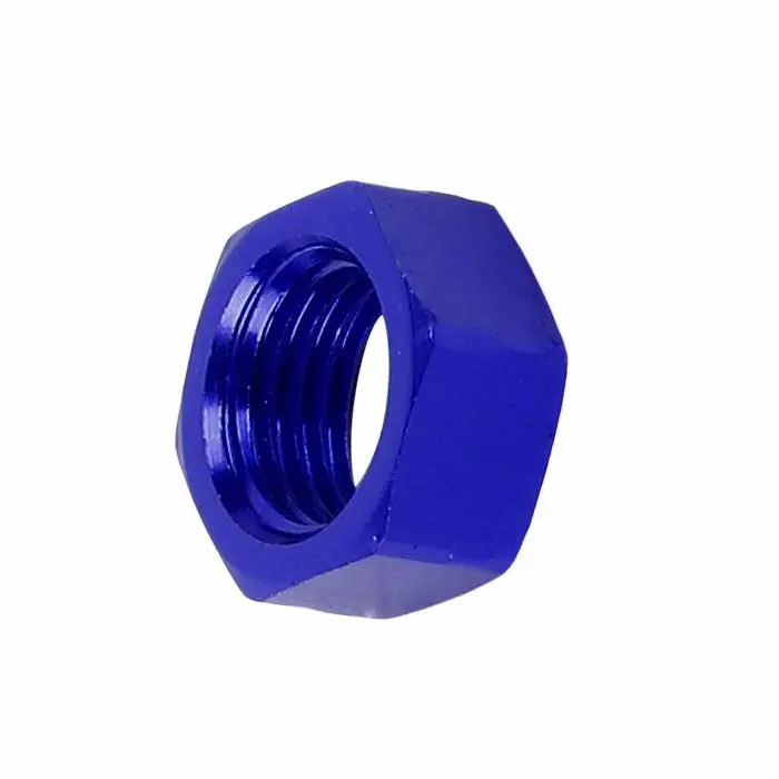 Blue -3 An Straight [An Female Bulkhead Fitting Jam Nut] Oil/Fuel An Fitting Adapter 1
