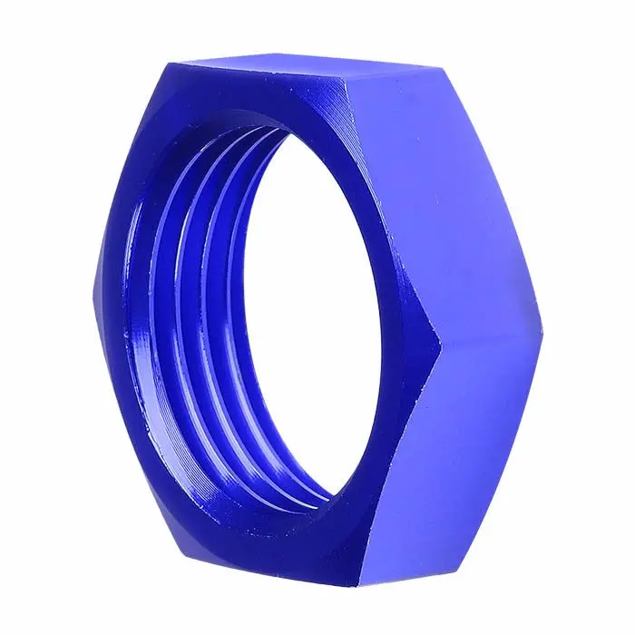 Blue -10 An Straight [An Female Bulkhead Fitting Jam Nut] Oil/Fuel An Fitting Adapter 1