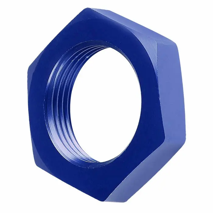 Blue -16 An Straight [An Female Bulkhead Fitting Jam Nut] Oil/Fuel An Fitting Adapter 1