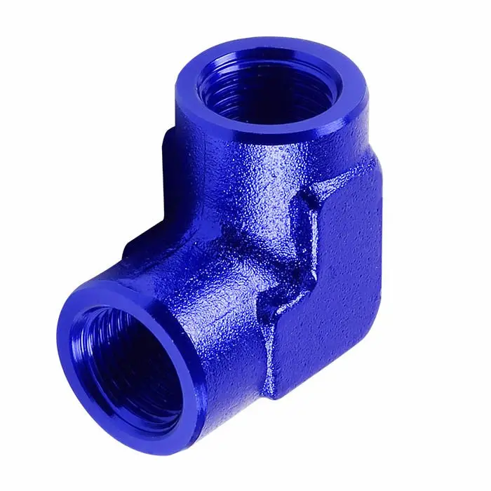 Blue -2 An 90 Degree [Npt Female To Female Adapter] Oil/Fuel An Fitting 1
