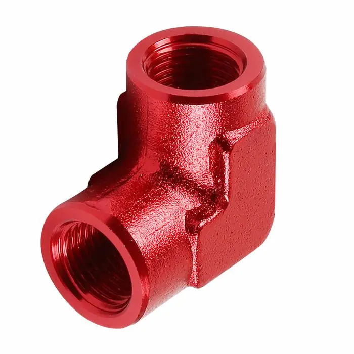 Red -4 An 90 Degree [Npt Female To Female Adapter] Oil/Fuel An Fitting 1