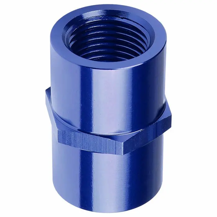Blue -8 An Straight [Npt Female To Female Adapter] Oil/Fuel An Fitting 1