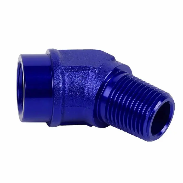 Blue -8 An 45 Degree [An Male To Npt Female Adapter] Oil/Fuel An Fitting 1