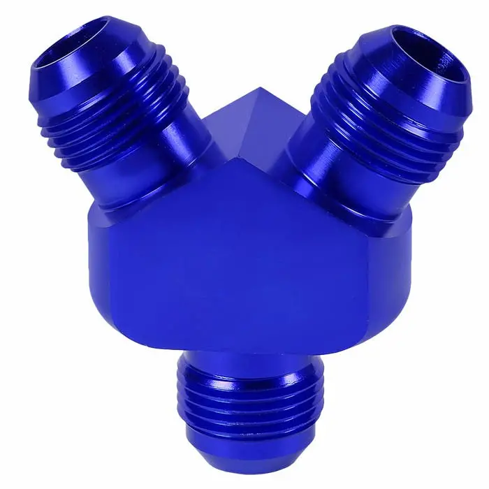 Blue -10 An Y [An Male To Male Flare Y-Block Adapter] Oil/Fuel An Fitting 1