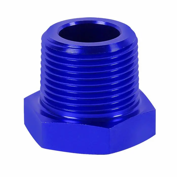 Blue 1/2 Female To 3/4 Male Npt Straight [Female To Male Expander Reducer] Oil/Fuel An Fitting Adapter 1
