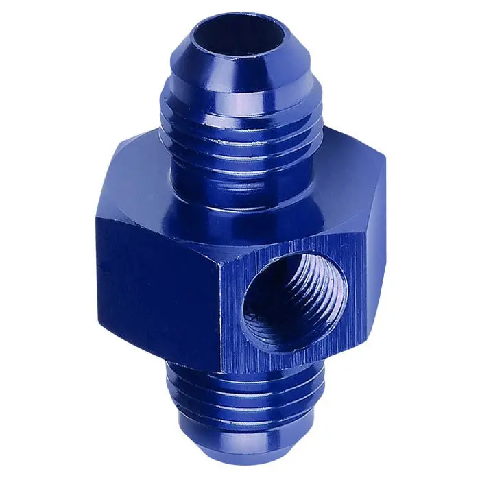 Blue -6, 1/8 Npt Side Port Straight [An Male To Male Flare Union Adapter (Side Port)] Oil/Fuel An Fitting 1