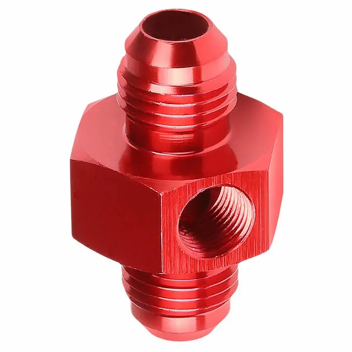 Red -6, 1/8 Npt Side Port Straight [An Male To Male Flare Union Adapter (Side Port)] Oil/Fuel An Fitting 1
