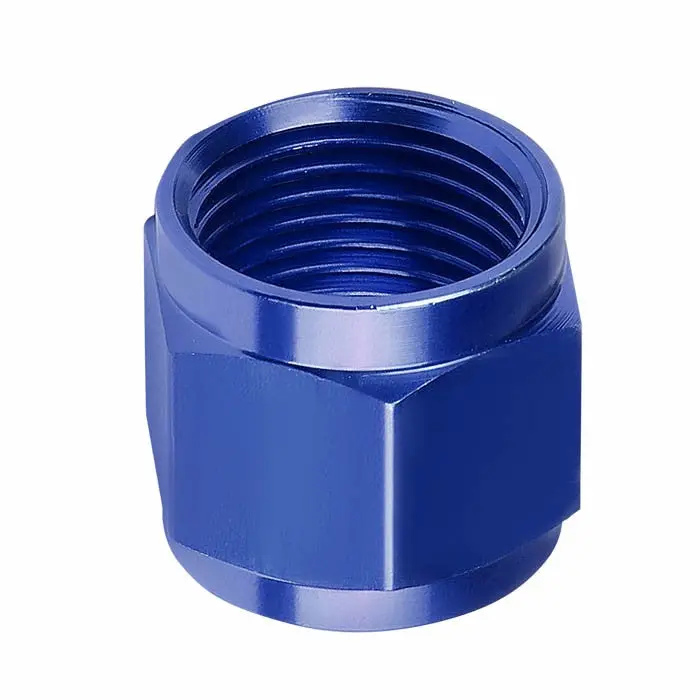 Blue -8 An Straight [Hard Line An Tube Nut (Open Ended Female)] Oil/Fuel An Fitting Adapter 1