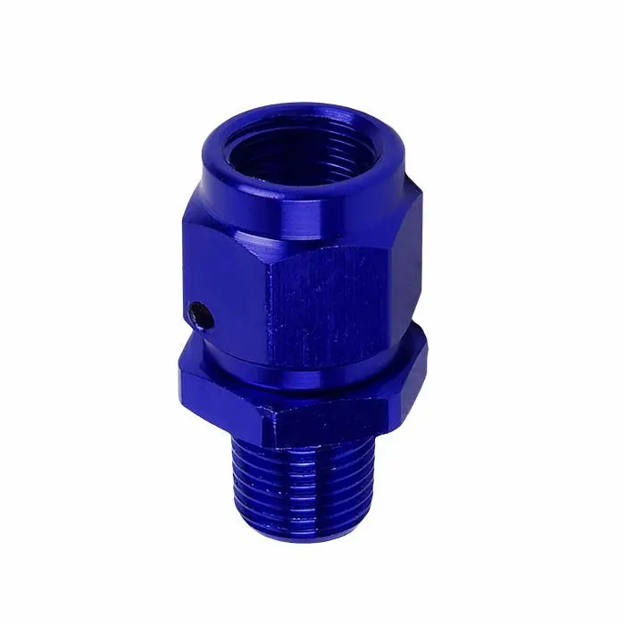 Blue -4 To 1/8 Npt Straight [An Female Flare To Npt Male B-Nut] Oil/Fuel An Fitting Adapter 1