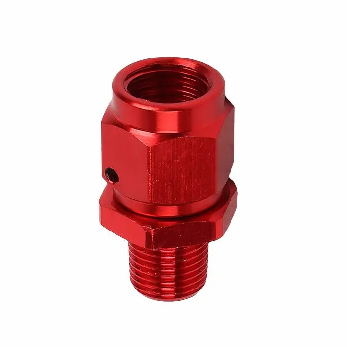 Red -4 To 1/8 Npt Straight [An Female Flare To Npt Male B-Nut] Oil/Fuel An Fitting Adapter 1