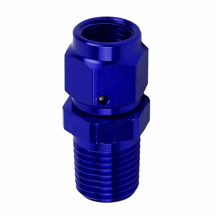 Blue -4 To 1/4 Npt Straight [An Female Flare To Npt Male B-Nut] Oil/Fuel An Fitting Adapter 1