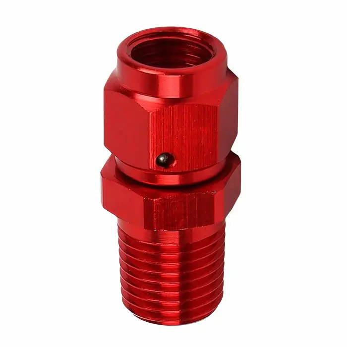 Red -4 To 1/4 Npt Straight [An Female Flare To Npt Male B-Nut] Oil/Fuel An Fitting Adapter 1