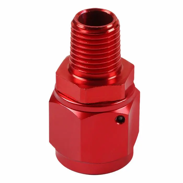 Red -8 To 1/4 Npt Straight [An Female Flare To Npt Male B-Nut] Oil/Fuel An Fitting Adapter 1