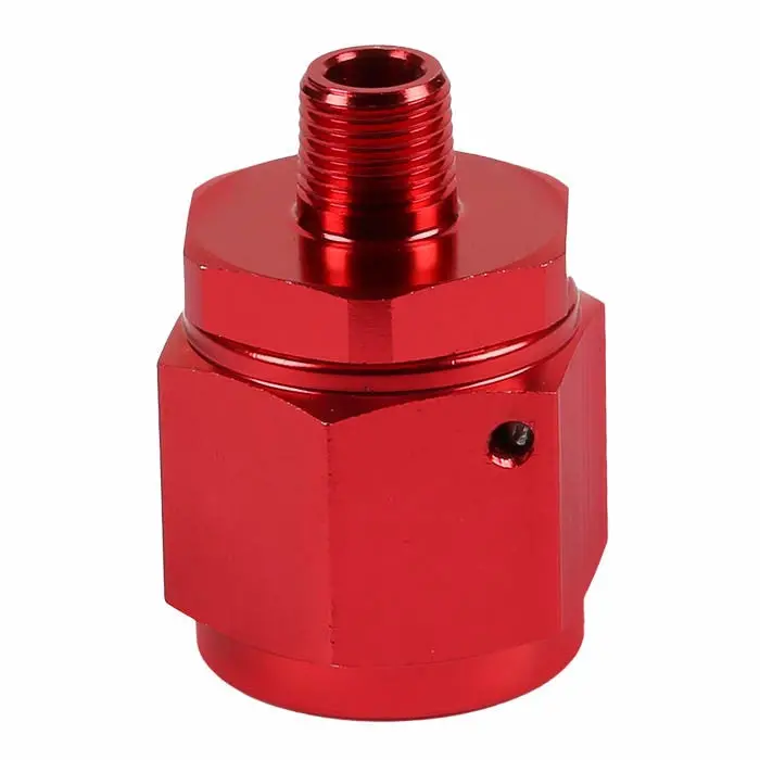Red -10 To 1/8 Npt Straight [An Female Flare To Npt Male B-Nut] Oil/Fuel An Fitting Adapter 1