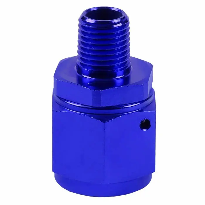 Blue -10 To 1/4 Npt Straight [An Female Flare To Npt Male B-Nut] Oil/Fuel An Fitting Adapter 1
