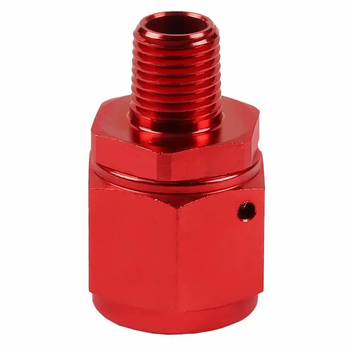 Red -10 To 1/4 Npt Straight [An Female Flare To Npt Male B-Nut] Oil/Fuel An Fitting Adapter 1