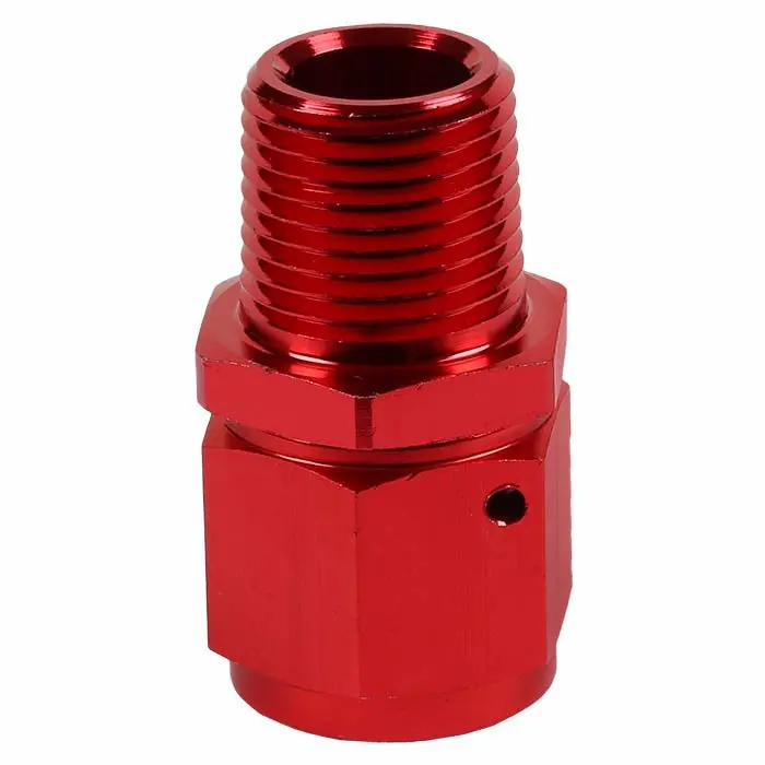 Red -10 To 1/2 Npt Straight [An Female Flare To Npt Male B-Nut] Oil/Fuel An Fitting Adapter 1
