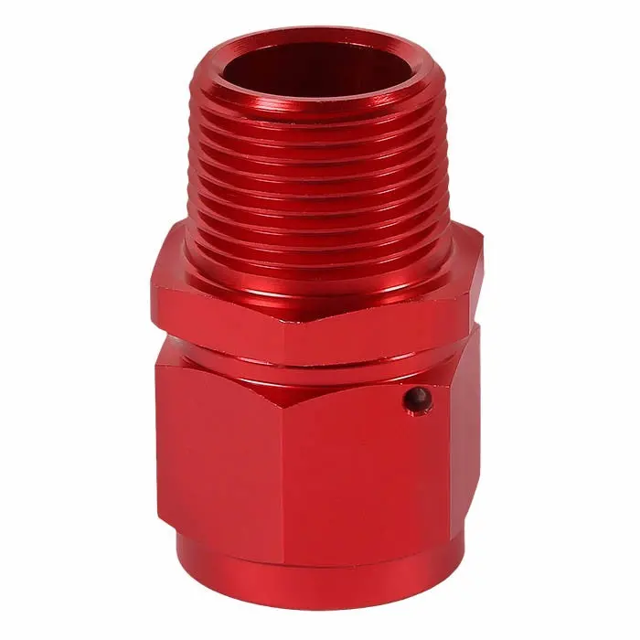 Red -12 To 3/4 Npt Straight [An Female Flare To Npt Male B-Nut] Oil/Fuel An Fitting Adapter 1