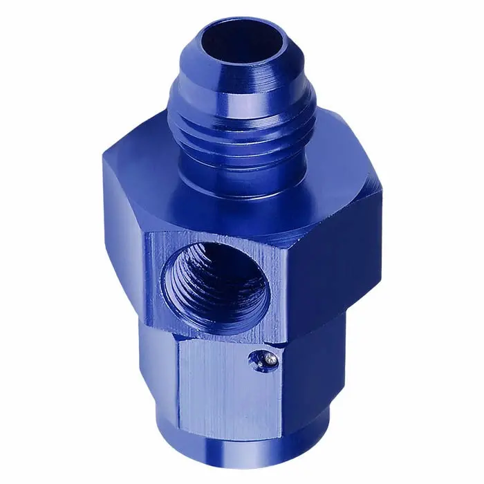 Blue -6 To -6, 1/8 Npt Side Port Straight [An Male To Female Weld On Adapter (Side Port)] Oil/Fuel An Fitting 1