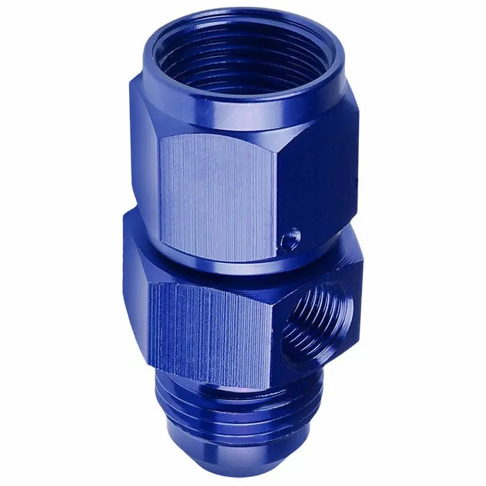 Blue -8 To -8, 1/8 Npt Side Port Straight [An Male To Female Weld On Adapter (Side Port)] Oil/Fuel An Fitting 1