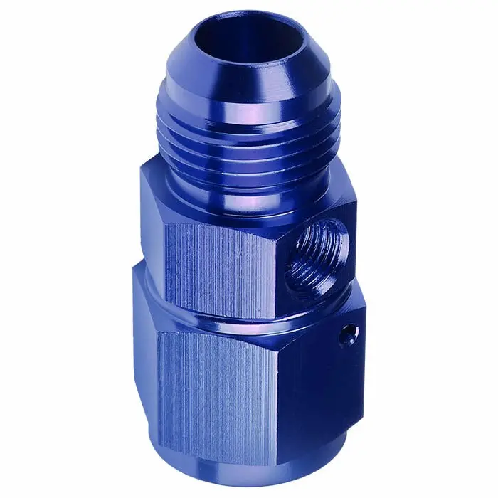Blue -10 To -10, 1/8 Npt Side Port Straight [An Male To Female Weld On Adapter (Side Port)] Oil/Fuel An Fitting 1