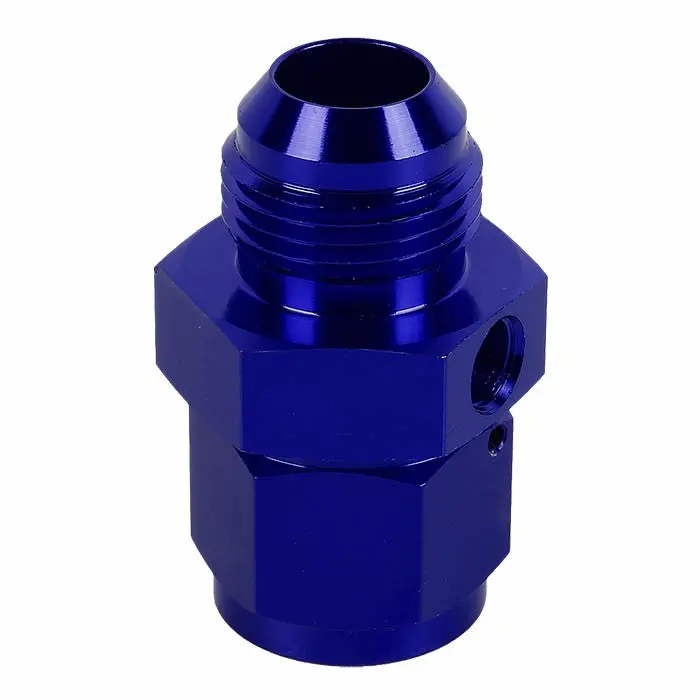 Blue -12 To -12, 1/8 Npt Side Port Straight [An Male To Female Weld On Adapter (Side Port)] Oil/Fuel An Fitting 1