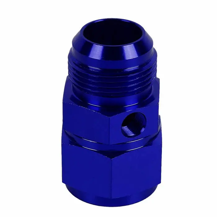 Blue -16 To -16, 1/8 Npt Side Port Straight [An Male To Female Weld On Adapter (Side Port)] Oil/Fuel An Fitting 1