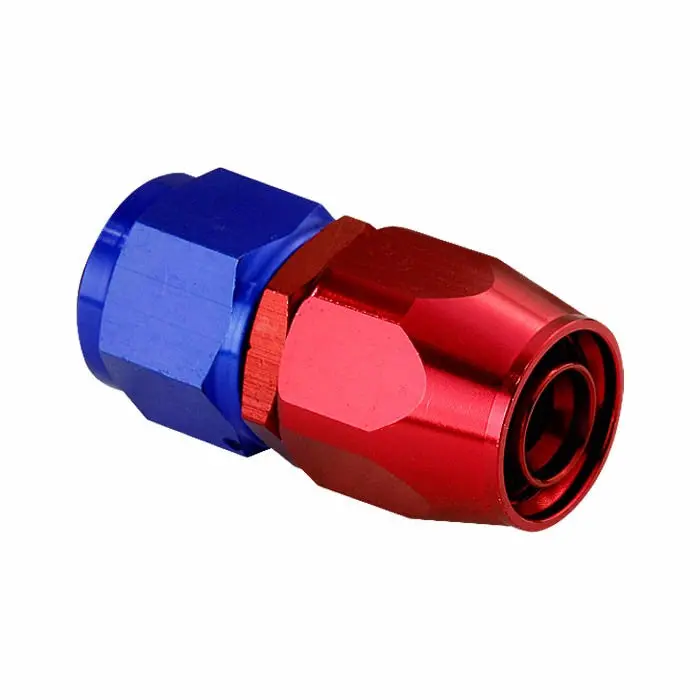 Blue / Red -10 An Straight [Compression Double Swivel Hose End To An Female] Oil/Fuel An Fitting Adapter 1