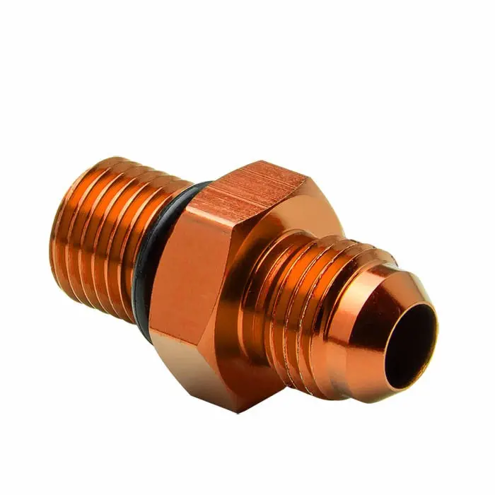 Gold -6 To M14 X 1.5 Straight [An Male To Male Union Adapter] Oil/Fuel An Fitting 1