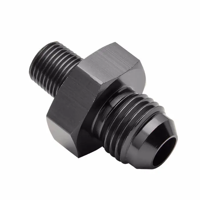 Black -6 To 1/8 Npt Straight [An Male To Male Union Adapter] Oil/Fuel An Fitting 1